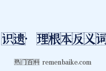 识遗·理根本反义词是什么意思的图片